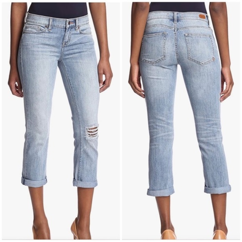 Dittos “Rhonda” Crop‎ Mid Rise Distressed Jeans Size 6